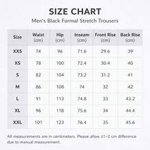 Men's Professional Business Formal Trousers, Elastic Fabric, Wrinkle-Resistant, No-Iron, Formal Style, Casual Loose Fit, Multi-Functional Straight-Leg Suit Pants, Office Staff Attire, Gift - Black - View 5