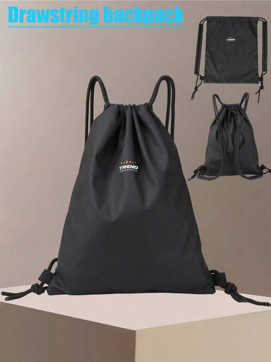 Simple Sports Fitness Backpack For Men, Waterproof Cycling Small Backpack, Lightweight Drawstring Bag For Swimming, Running, Fitness, Women's Lightweight Drawstring Backpack, Basketball Bag For Men And Women, Casual Backpack, Waterproof Storage Bag, Water-Resistant Drawstring Backpack, Foldable Solid Color Swimming Sports Bag, Large Capacity Dance Bag, Swimming Yoga Bag, Drawstring Simple Training Backpack, Basketball Football Backpack, Outdoor Activity Event Marathon Backpack - Multicolor - View 1