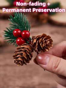 1/5/10/20/30pcs Mini Christmas DIY Accessories Gift Box Decoration Artificial Flowers Christmas Decor Desktop Ornament - Multicolor - View 9
