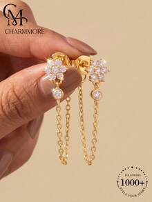 1 Pair Long Tassel Earrings, Minimalist Elegant, Suitable For Daily Wear, Party Or Valentine's Day Gift - Style 4 - View 2