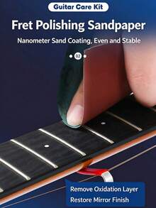 1 buah Perlengkapan Perawatan Gitar, Alat Pemoles Fret Gitar, Pelindung Fret, Pemisah Senar Gitar, Alat Perawatan Gitar, Perlengkapan Perbaikan Gitar, Pembersih Fret Gitar - MultiWarna - View 7