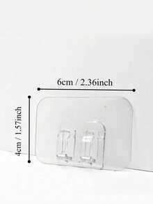 Transparent Heavy Duty Waterproof Outdoor Light Hook, With Adhesive Strip, Square Adhesive, No Installation Required, Suitable For String Lights, Christmas/Halloween/Thanksgiving Decoration, Suitable For Lights - Clear - View 12