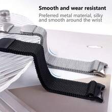 1PC Unisex Solid Color Metal Replacement Wristband Compatible With Xiaomi Mi Band 8/9/10, Adjustable Stainless Steel Bracelet, Smart Band Accessories - Mi Band 8/9/10 - View 11