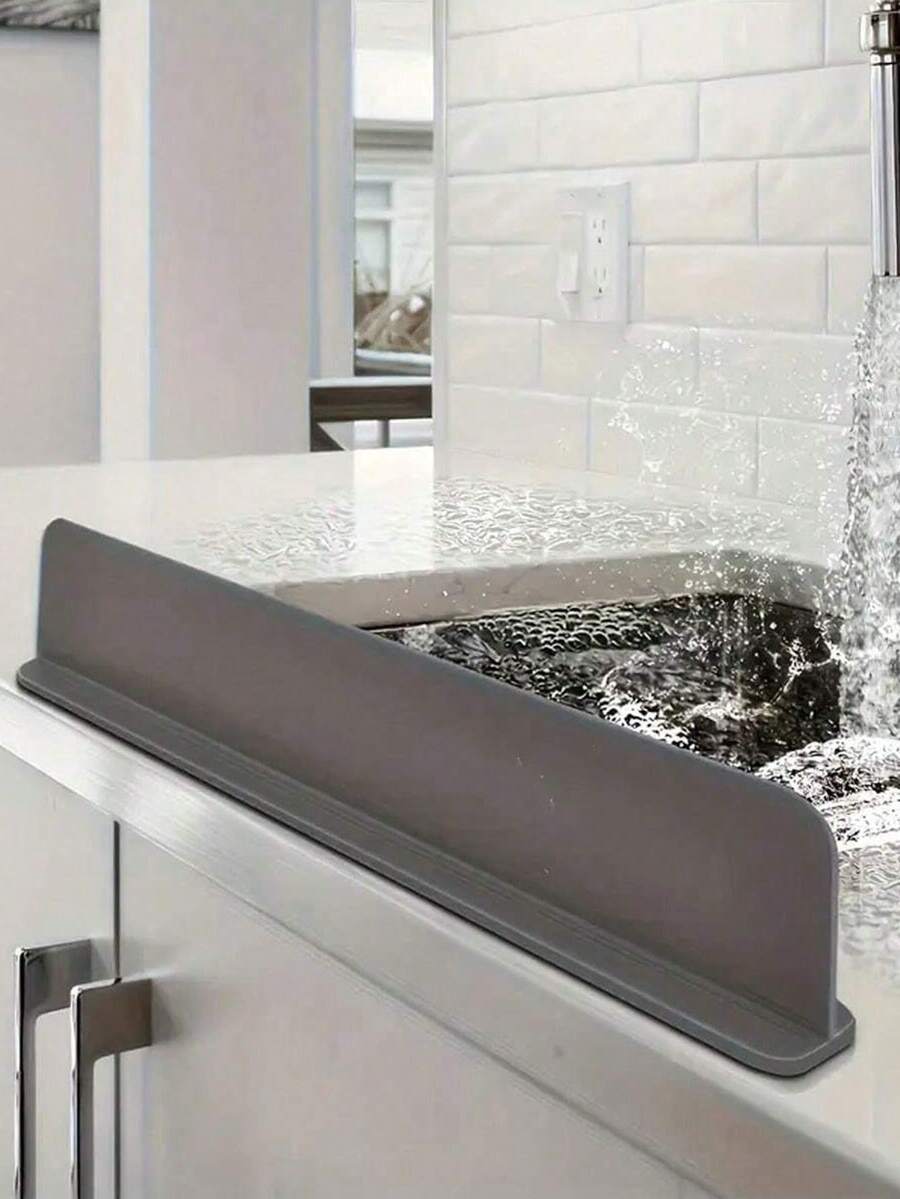 Waterproof Sink Splash Guard Block Splashing Water Washable Sink Basin Splash Blocker For Lab Sink Vegetable Basin Dishwasher Anti-Splash Water Barrier Sink Protector Apartment Home Room Kitchen Essentials Decor RV Coffee Bar Bathroom Accessories - Multicolor - View 1