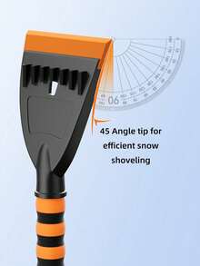 1PC Detachable 2‑In‑1 Car Snow Removal Tool, Snow Brush With TPE Ice Shovel Blade, Non‑Slip Foam Grip Handle, Multifunctional Winter Vehicle Ice Snow Remover For Cars Trucks SUVs - Multiple Styles - View 5