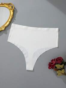 7pcs Celana Dalam Thong Pinggang Tinggi Tanpa Jahitan untuk Wanita Ukuran Plus Motif Leopard Seksi - MultiWarna - View 4