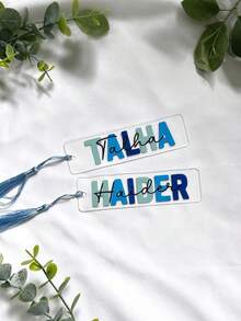 Customized Bookmarks, Name Bookmarks With Tassels, Acrylic Reading Bookmarks, Gifts For Book Lovers, Gifts For Students, Christmas Gifts For Children - Multicolor - View 2