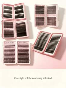 Black Cluster False Eyelashes Set - Lightweight, Thin, Natural Cluster, DIY Self-Adhesive (C Curl) - Create Voluminous Eyelash Extension Effect - D - View 9