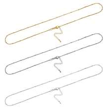 1pc 18K Gold Silver Brass Satellite Chain Necklace Base Thin Delicate Blank Chain For DIY Handmade Jewelry Making Necklace Craft Accessories - Multicolor - View 8