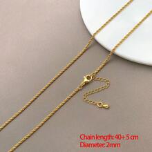 1pc Minimalist Brass Blank Necklace Chain Dainty 18K Gold Tone Chain Base Thin Chain For Pendant Charms DIY Handmade Jewelry Making Chain Base - Gold - View 25
