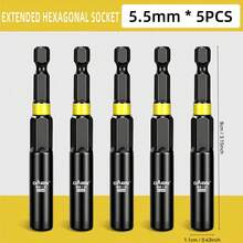 DAIEN Metric Deep Socket Bit Set, Forged Alloy Steel Black With Color Ring, Universal Hex Shank, For Hand Drill, Pneumatic Screwdriver, Furniture, Electrical And Mechanical Repair And Disassembly - Black Phosphated Deep Socket Set - View 20