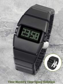 SHIYUNME Luxury Men's LED Electronic Watch Plastic Material Creative Design Unique Watch Man Casual Sports Waterproof Wristwatch - One Size Fits All - View 2
