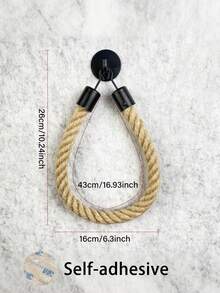 Bohemian Style Rope Toilet Paper Holder, Portable Toilet Paper Roll Dispenser, Unisex Wall-Mounted Towel Rack, Suitable For Commercial Space, Living Room, Home, Bathroom, Kitchen, Bedroom, Office, Room Decor, Desktop, Cruise, Wedding, Apartment Furniture Essential Accessory - Multicolor - View 13