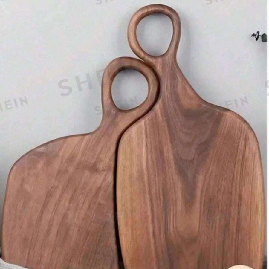 2 Pieces Compact Wooden Cutting Board Set, Perfect For Couples, Small Fruit Bread Board, Kitchen Decor & Anniversa - Multicolor - View 1