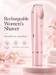 Alat Cukur dan Pencabut Rambut Elektrik Dua Kepala untuk Wanita, Pemangkas Area Bikini, Alat Cukur Elektrik Isi Ulang Tahan Air, Alat Cukur Seluruh Tubuh, Penggunaan Basah & Kering, Epilator Dua Kepala Lintas Batas - Beraneka warna - View 10
