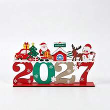 2027 Christmas Wooden Decor Santa Claus House Desktop Scene Arrangement - A - View 6
