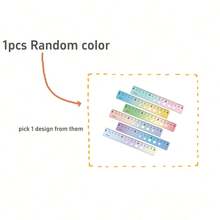 1pc/3/6pcs 15cm Gradient Hollow Wavy Line Metal Ruler, Measuring & Drawing Ruler, Perfect For Student Study, Hand Drawing, Office Measurement - Multicolor - View 10