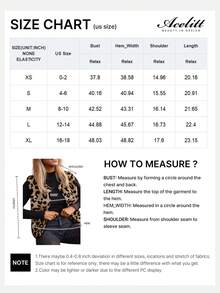 Acelitt Leopard Print Contrast Color Faux Fur Vest Single-Breasted Fleece Jacket Women's Winter Coat Vacation - Apricot - View 3