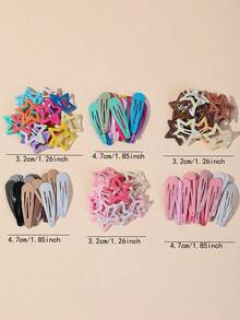 100/50/20/1pc Girls Multi-Color Bangs Clips BB Clips Bow Hair Clips Hair Accessories For Teen Girls, High Elasticity Durable Non-Damaging Hair Ties Hair Bands Sweet Versatile Small Rubber Bands For Daily Use - Multicolor - View 5