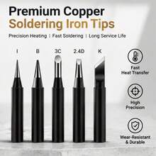 Pure Copper Soldering Iron Tip, Knife Tip, Horseshoe Shaped Small Pointed Tip Soldering Pen, Welding Tip - A - View 1