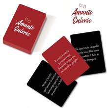 Couple Interactive Conversation Challenge Card Game For Romantic Date Night, 55 Portable Game Cards, Fun Adult Tabletop Game, Ideal Halloween & Christmas Holiday Gift For Lovers And Partners - View 3