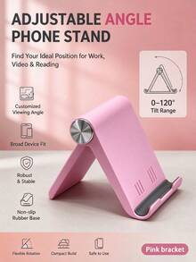 1/2pcs Foldable Portable Desktop Phone Stand, Premium ABS Material, Adjustable Angle, Lightweight Pocket Size, Suitable For All Smartphones And Tablets, Stable Anti-Slip, Space-Saving, Phone Holder, Office Desk Accessory - Multicolor - View 7