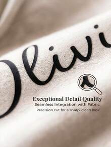 Customized Personalized Name Heat Transfer Vinyl Stickers, Customized Cursive Name Text Heat Transfer Vinyl Labels, Suitable For Clothing, Sweatshirts, Hats, Tote Bags, Customized DIY Clothing Name Decals, Personalized Clothing Heat Transfer Stickers - Multicolor - View 6