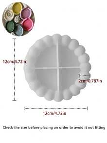1 Set Thick Striped Round Tray Silicone Mold, Lace Dish, Storage Tray, Flower Pot Base Casting Mold, Reusable And Easy Release, Compatible With Epoxy Resin, Plaster, Cement, DIY Desktop Jewelry Display Tray, Home Decor, Housewarming Handmade Gift - A - View 10