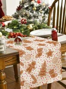 1 buah Taplak Meja Linen Bermotif Natal, Alas Piring, Cocok untuk Liburan, Pesta, Ulang Tahun, Makan Malam, Dekorasi Meja Makan Dapur, Penutup Lemari Penyimpanan Sepatu, Dekorasi Ruangan Sepanjang Musim, Dekorasi Tekstil Rumah, Taplak Meja, Alas Piring - MultiWarna - View 14