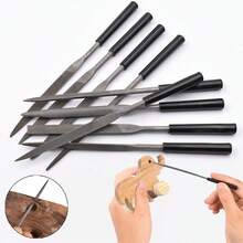 5pcs/10pcs Metal File Set - Handheld Needle Files With Non-Slip Rubber Handles, Includes Carbon Steel Small Flat, Square, Round, Half-Round And Triangular Files, Suitable For Metal And Wood Shaping, Jewelry Making And DIY Crafts - File - View 7