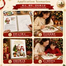 200gsm Watercolor Workbook Christmas Themed Spiral Bound Pre Printed Line Art Watercolor Painting Book For Adult Beginners Practice - Single Piece - View 4
