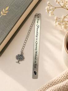 Friendship Bookmark Tree Of Life Charm, A True Friendship Quote Metal Page Marker Best Friend BFF Gift Book Accessories - Multicolor - View 6