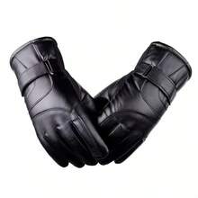 A Pair Of Men's Everyday Warm Gloves Featuring A Thickened Lining And Touchscreen Compatibility; Suitable For Daily Commuting And Casual Wear-Perfect For Christmas. - Multicolor - View 2