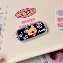 Cartoon Cute Animal Cat Paw Adhesive Makeup Mirror Phone Stand, Horizontal & Vertical Foldable Mirror, Compact Portable Desktop Support For Watching Videos, Back-Mounted Slouchy Mirror - Multicolor - View 2