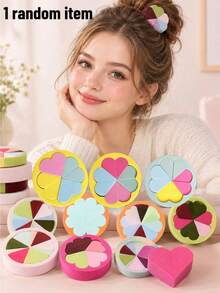 1pc Random Style Hydrophilic Latex-Free Sponge Puff, Makeup Egg Tool, Suitable For Face Washing And Makeup - Multicolor - View 1