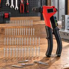 One Handed Pop Rivet Gun Kit With Rivets And Nozzles - A - View 5
