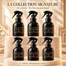 Zimaya مجموعة عطور نسيج Gris Montaigne Paris 6 * 250 مل | لندن، Rouge Absolu، Coton Love، أسود وأبيض، مسك أبيض & Monoï | 6 روائح - قطعة رقم 6 - مشاهدة 1