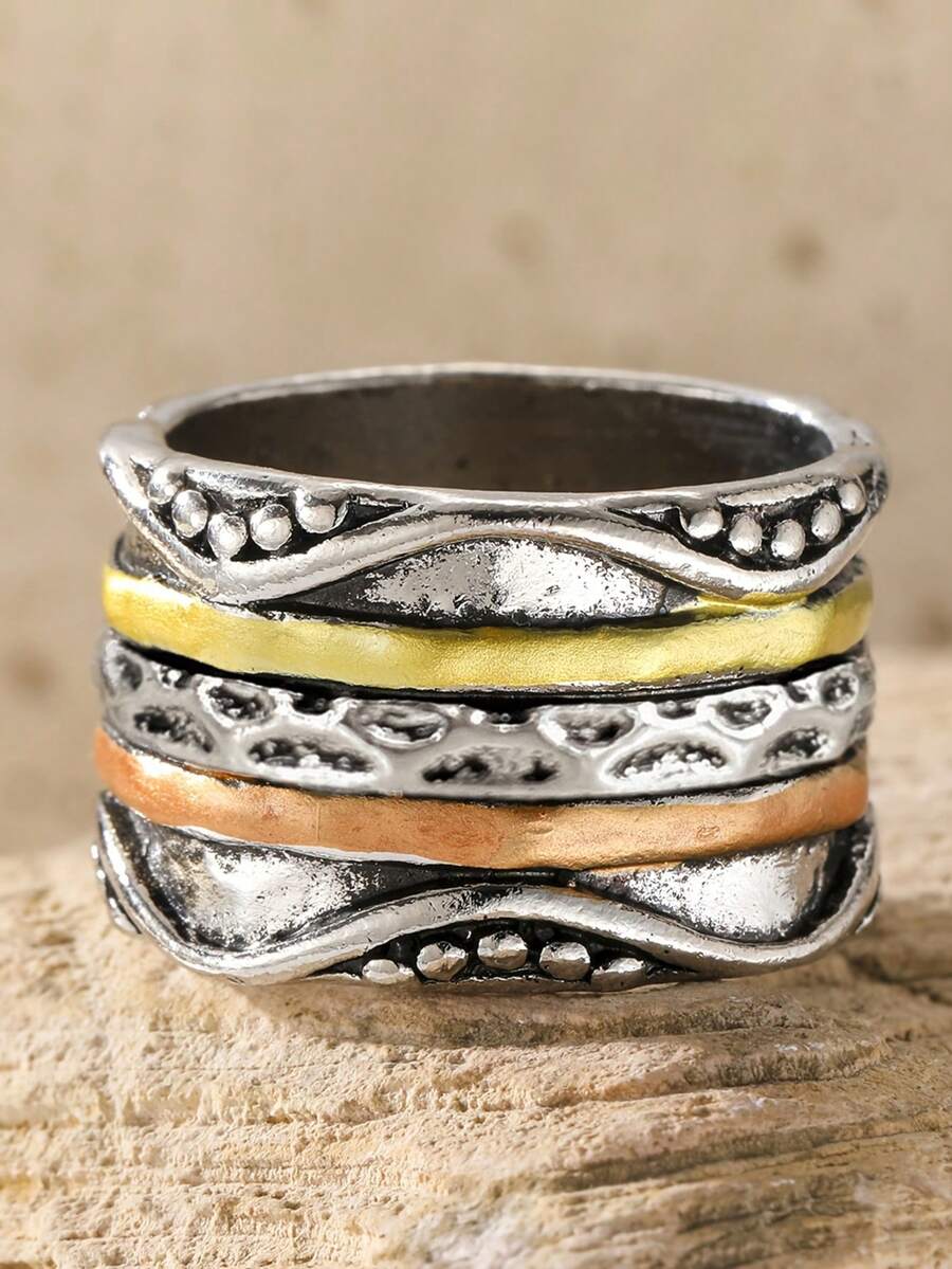 1pc Vintage Ring For Women, Wedding Engagement Party Jewelry, Valentine's Day Gift - 1# - View 1