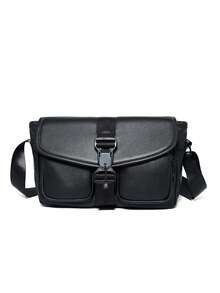 Tas Selempang Minimalis Kapasitas Besar Pria, Tas Bahu dengan Penutup Atas dan Tali Bahu yang Dapat Diatur, Gaya Fungsional, Estetika Premium Korea, Untuk Sepeda Motor, Perjalanan Harian, Bepergian, dan Akhir Pekan - MultiWarna - View 13