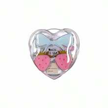 1pc Cute Heart Shape Pop Up Phone Grip, Sweet Strawberry & Bowknot Pattern Expandable Phone Holder, Universal Finger Grip Stand For Smartphone, Kawaii Phone Accessory Gift - Multicolor - View 6