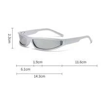 1pc Women's Fashion Glasses Small Frame Personalized High-End Style - Silver - View 3