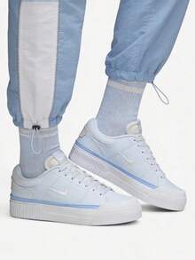 Nike Court Legacy Lift Women's Low-Top Sneakers, Comfortable, Versatile, Non-Slip, Durable, Light Blue - Light Blue - View 1