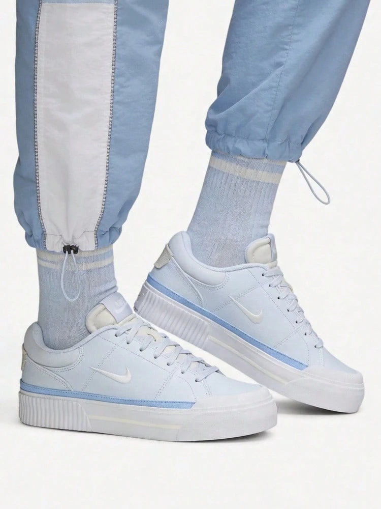 Nike Court Legacy Lift Women's Low-Top Sneakers, Comfortable, Versatile, Non-Slip, Durable, Light Blue - Light Blue - View 1