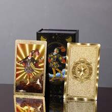 1pc Authentic Rider-Waite Gold Foil PET Tarot Cards Full Set, Colorful Printed Tarot Card Table Game Cards - Multicolor - View 6