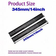 4pcs 35mm Wide Black Drawer Slides Full Extension Silent - Soft Close Slow Drop Design, Heavy Duty Metal Structure, 12/14/16/18 Inch Length Optional, Suitable For Cabinet, Vanity, Office Desk Furniture Installation, Smooth Operation, Durable - B - View 13