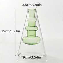 1pc Classic Geometric Glass Vase - Multi-Functional Transparent Vase, Suitable For Home Fragrance, Aromatherapy, Hydroponics, Floral Arrangement, Living Room And Office Decor - Ideal For Christmas, Halloween, Easter, Thanksgiving - Vase - View 13