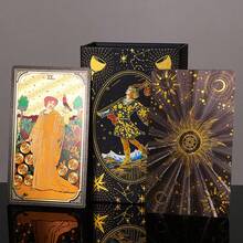 1pc Authentic Rider-Waite Gold Foil PET Tarot Cards Full Set, Colorful Printed Tarot Card Table Game Cards - Multicolor - View 30