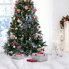 Artificial Snow Carpet Roll, 100 X 50cm/39.37 * 19.69in, Non-Fraying, Freely Cuttable; Suitable For Christmas Winter Holiday Party Decoration, Decorative Artificial Snow, Country Scene Display, Christmas Tree Skirt - Multiple Styles - View 5