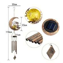 Flower Fairy Design Solar Wind Chime Light - Weatherproof Outdoor Decor, Suitable For Garden, Porch And Patio, LED Lighting Wind Chime With Automatic Light Control Sensor - Solar Powered Flower Fairy Wind Chime - View 10