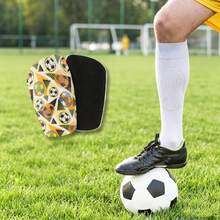 1 Pair Asymmetrical Soccer Pattern Shin Guards, Compact & Lightweight, Curved Design For Comfort, Suitable For All Players Soccer Accessories - Multicolor - View 5